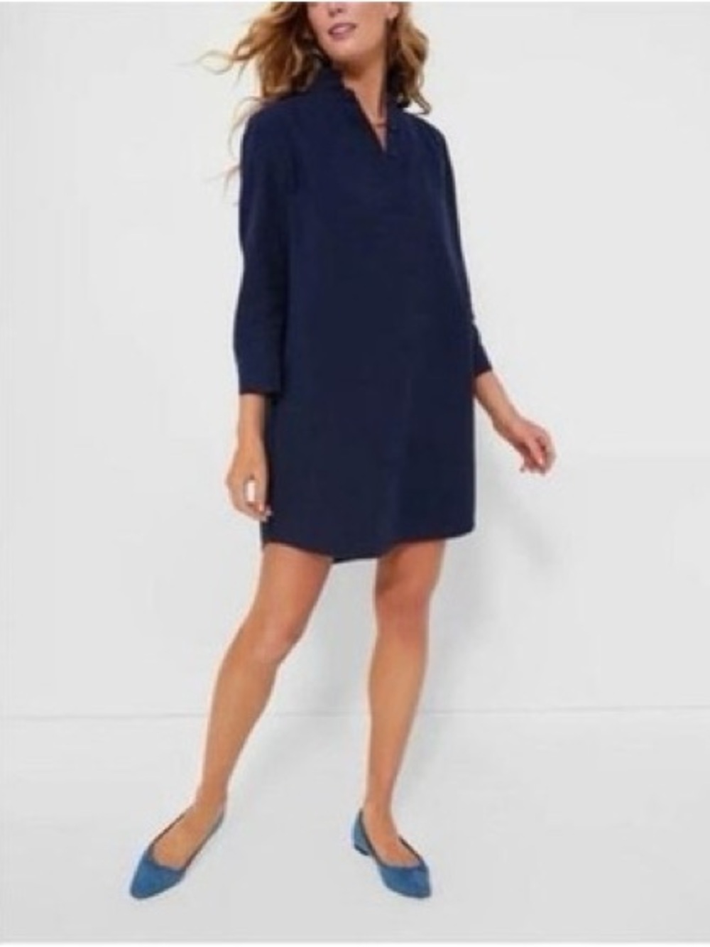 Tuckernuck | Pomander Place | Navy Shift Dress with 3/4 Sleeves